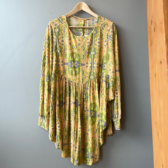 Free People This Is It Sun Faded Printed Tunic Dress